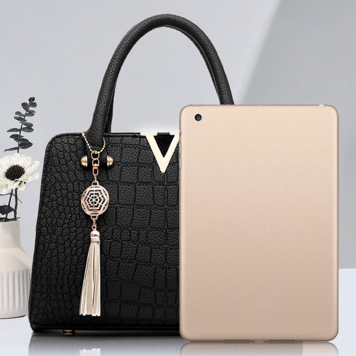 2 PCS Set 2024 Wholesale Luxury New Retro Rose Flower Designer Ladies Large Capacity Borsa Da Donna PU Leather Handbag Set