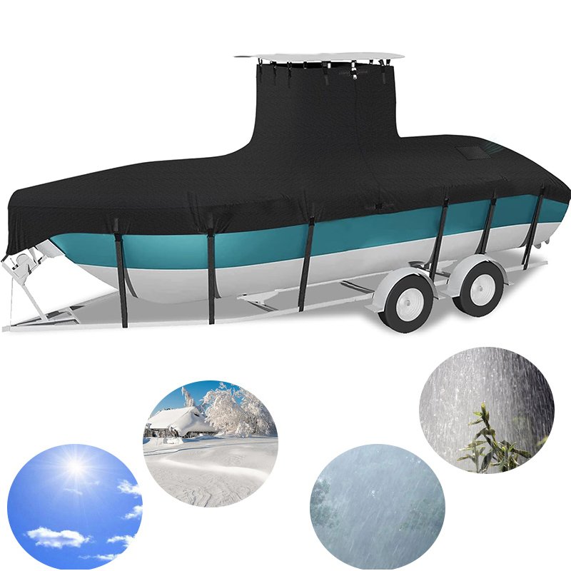Factory Custom logo Provided Boat Cover Waterproof Heavy Duty Rip-resistant UV Protect T Top Boat Cover