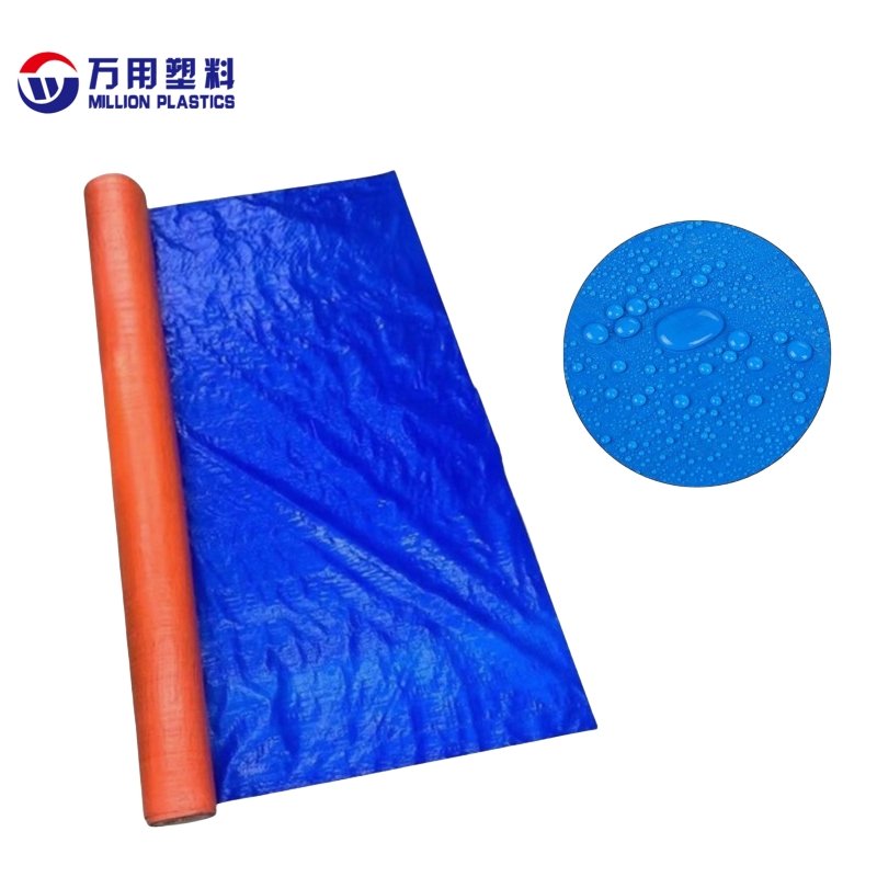 MILLION 250gsm Double Sided Readymade Importer Tarps Waterproof Pe Tarpaulin for Truck and Boat Cover