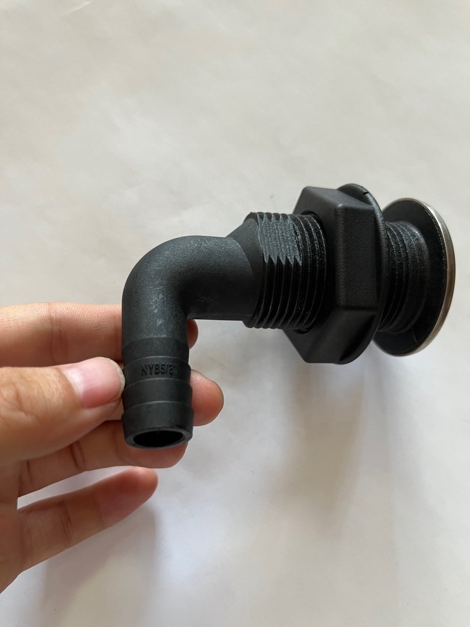 New Nylon Plastic through Hull with SS316 Trim Cover for Boat Marine Yacht Sail and RV Accessories