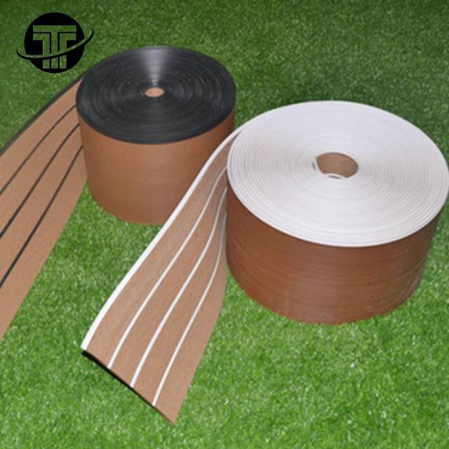Wholesale Plastic Flooring Synthetic Teak Decking Used for Yacht Boat Deck Covering PVC Boat Decking