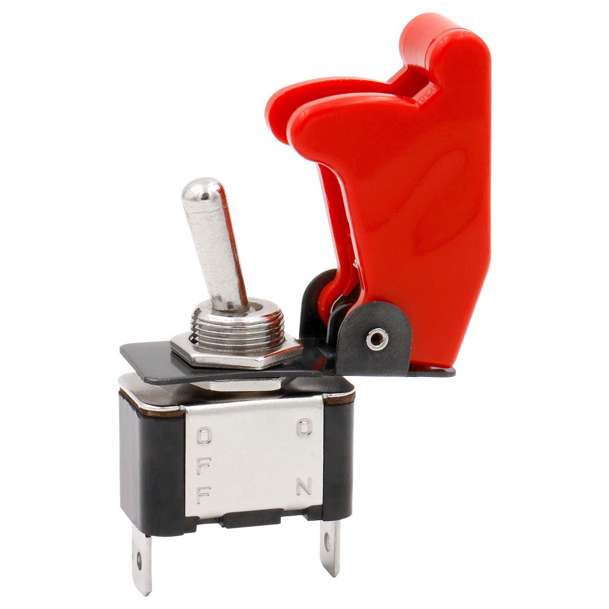 Red Cover 2 Pin Toggle Switch 12V On/off Toggle Switch for Automotive Cars Trucks Boats Racing Cars