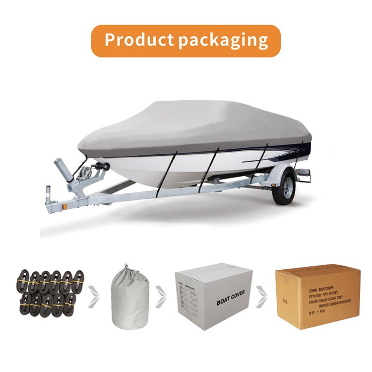 NHCX American Popular Universal Trailerable Boat Covers 600D Customized Boat Hatch Cover Waterproof Boat Cover