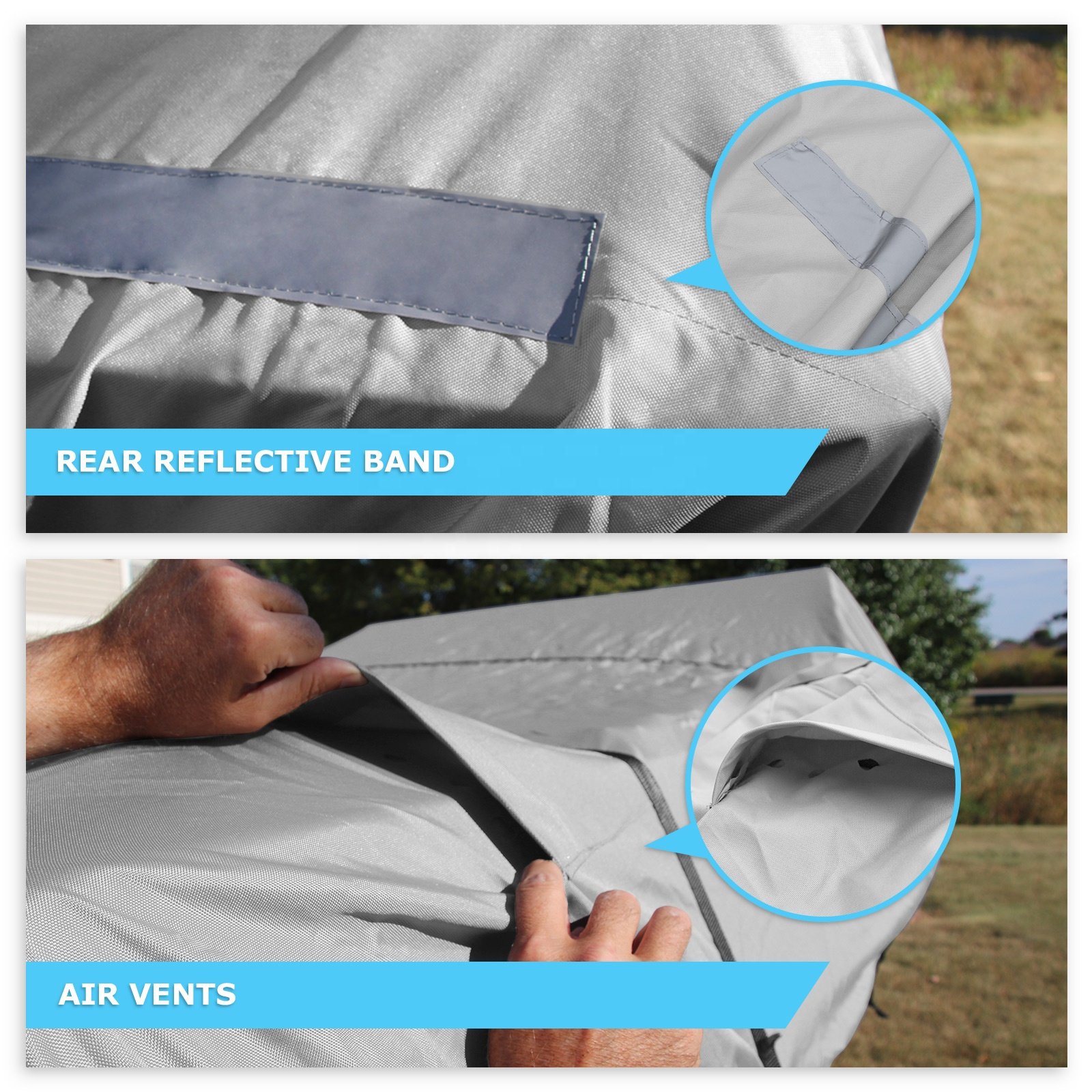 High Quality Customized Universal Fit Waterproof Polyester Boat Cover for Trailerable Boat Size 14' - 16' up to 96"
