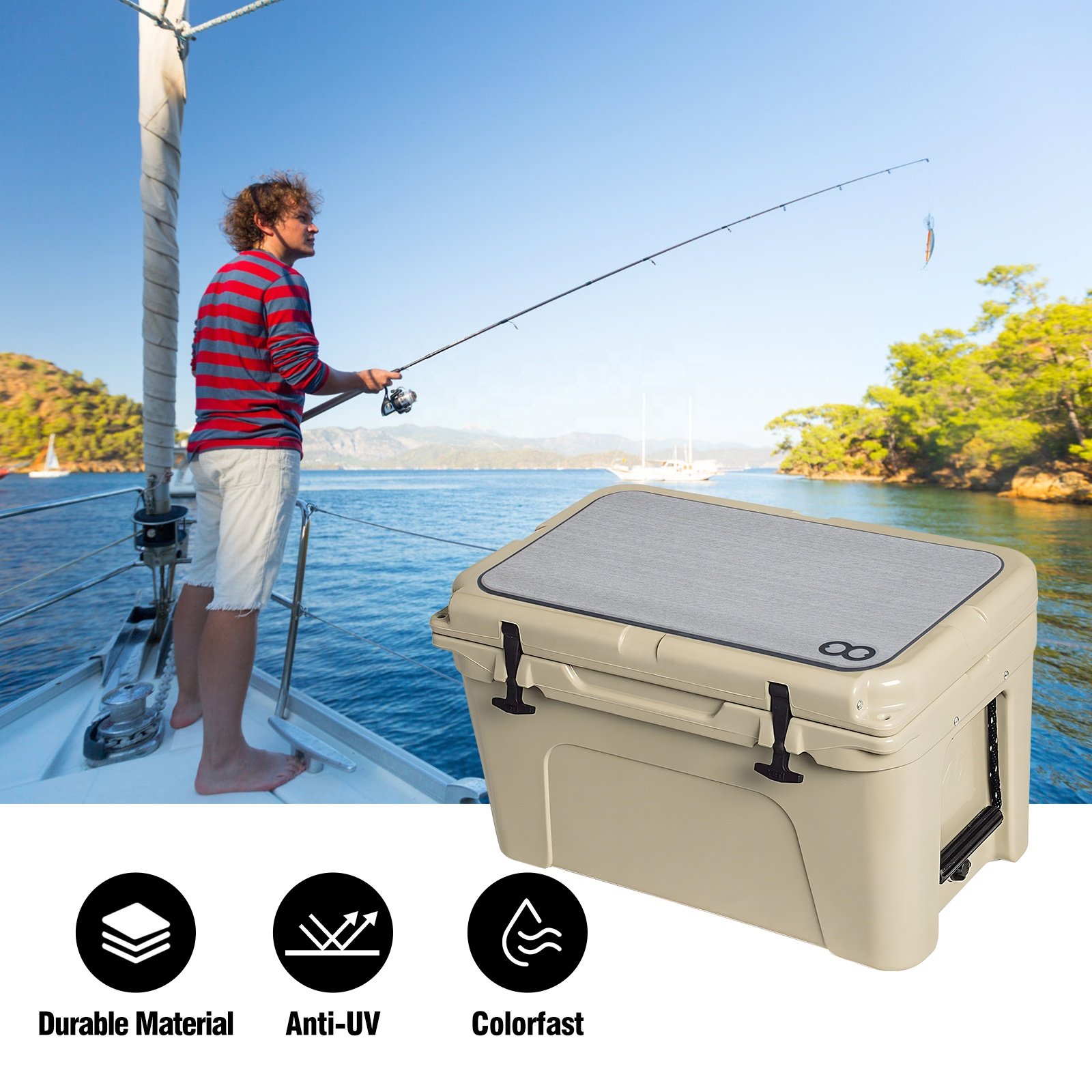 Woowave New Design Custom Color Hiking Cooler Pad Anti Slip EVA Foam Mat Cooler Pads for Cooler Box for Yeti Tundra 45