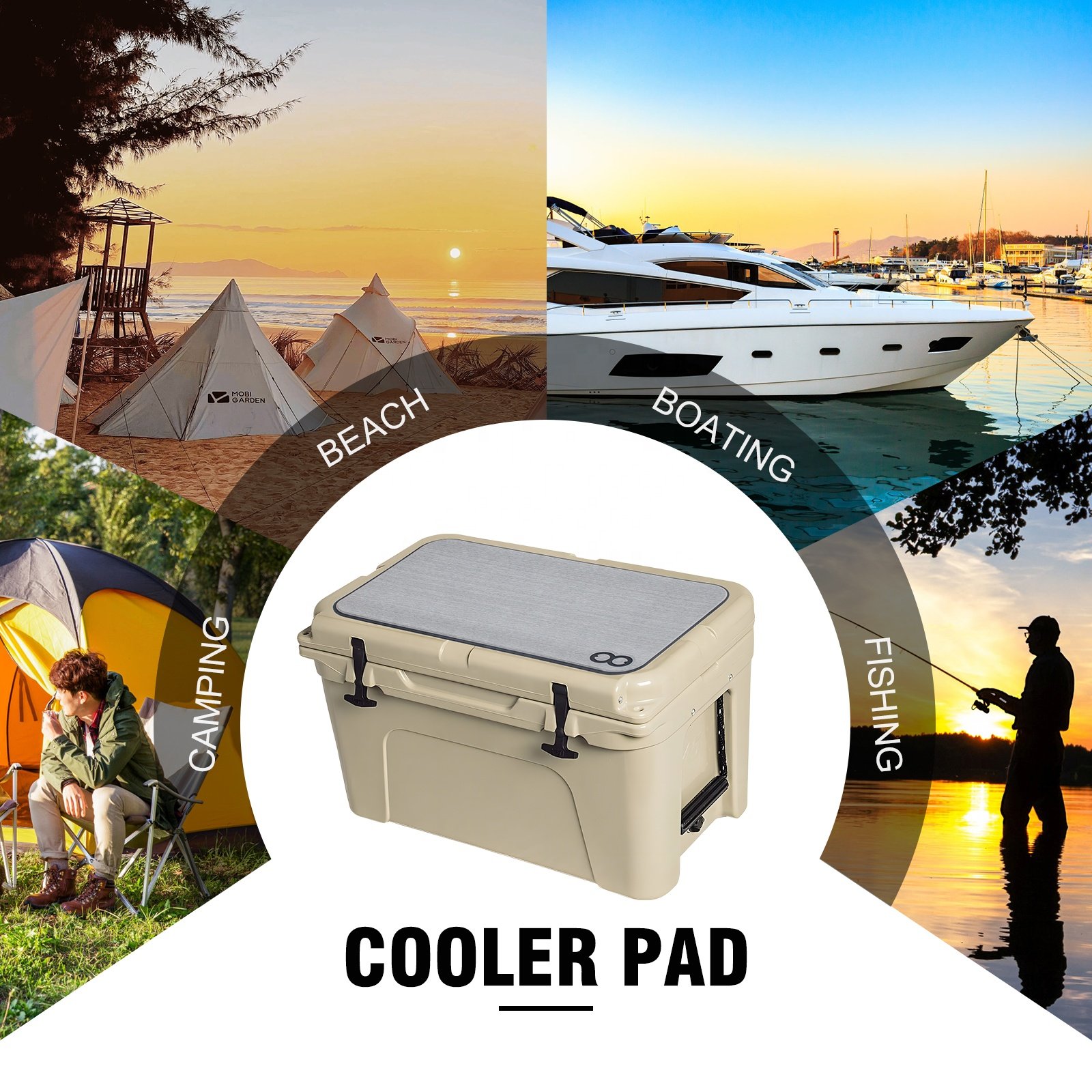 Woowave New Design Custom Color Hiking Cooler Pad Anti Slip EVA Foam Mat Cooler Pads for Cooler Box for Yeti Tundra 45