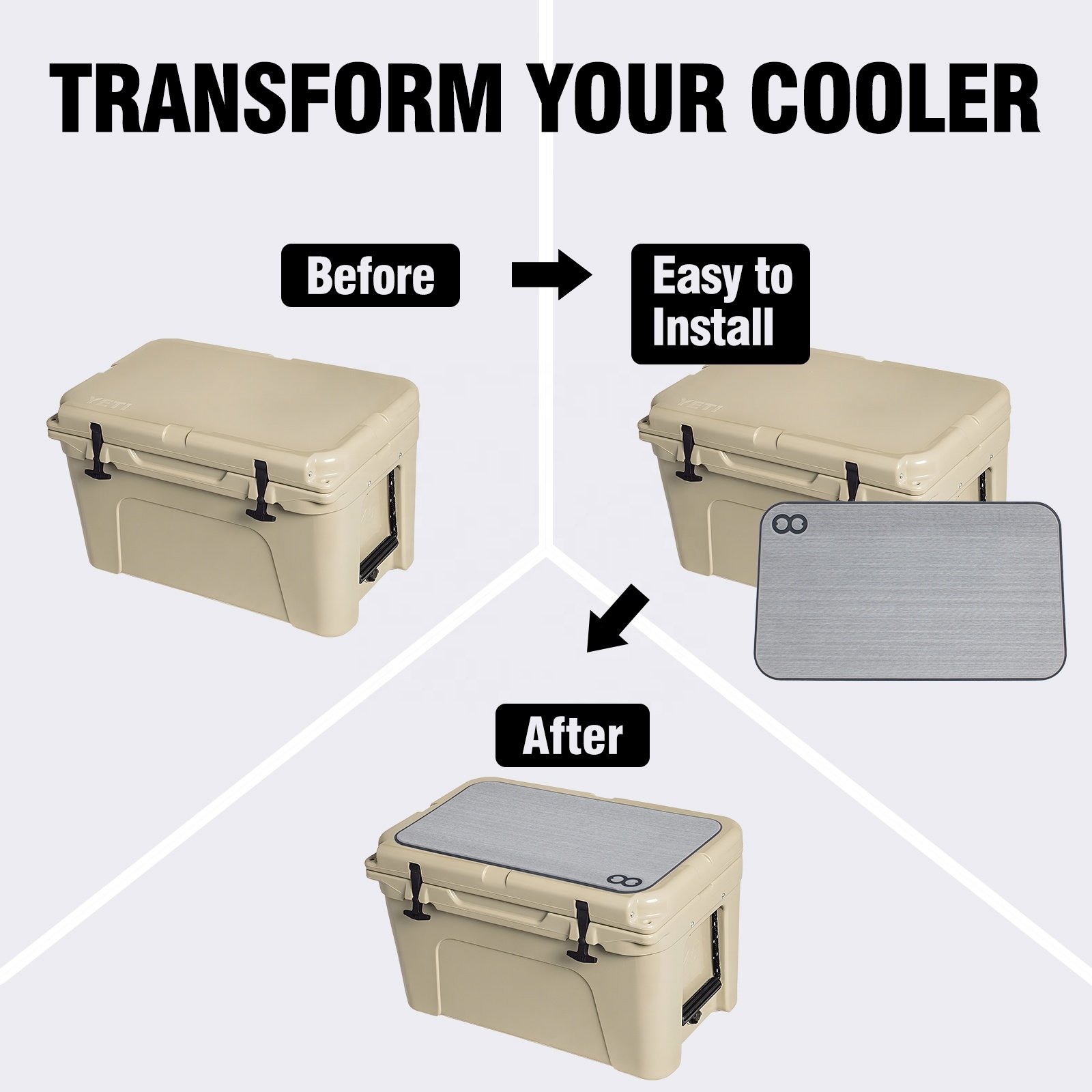 Woowave New Design Custom Color Hiking Cooler Pad Anti Slip EVA Foam Mat Cooler Pads for Cooler Box for Yeti Tundra 45