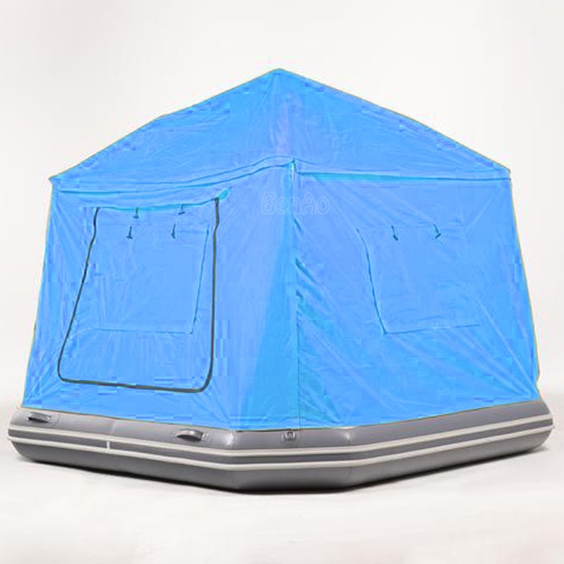 New Style Camping on Water Cabin Raft Boat Inflatable Houseboat Inflatable Floating Tent