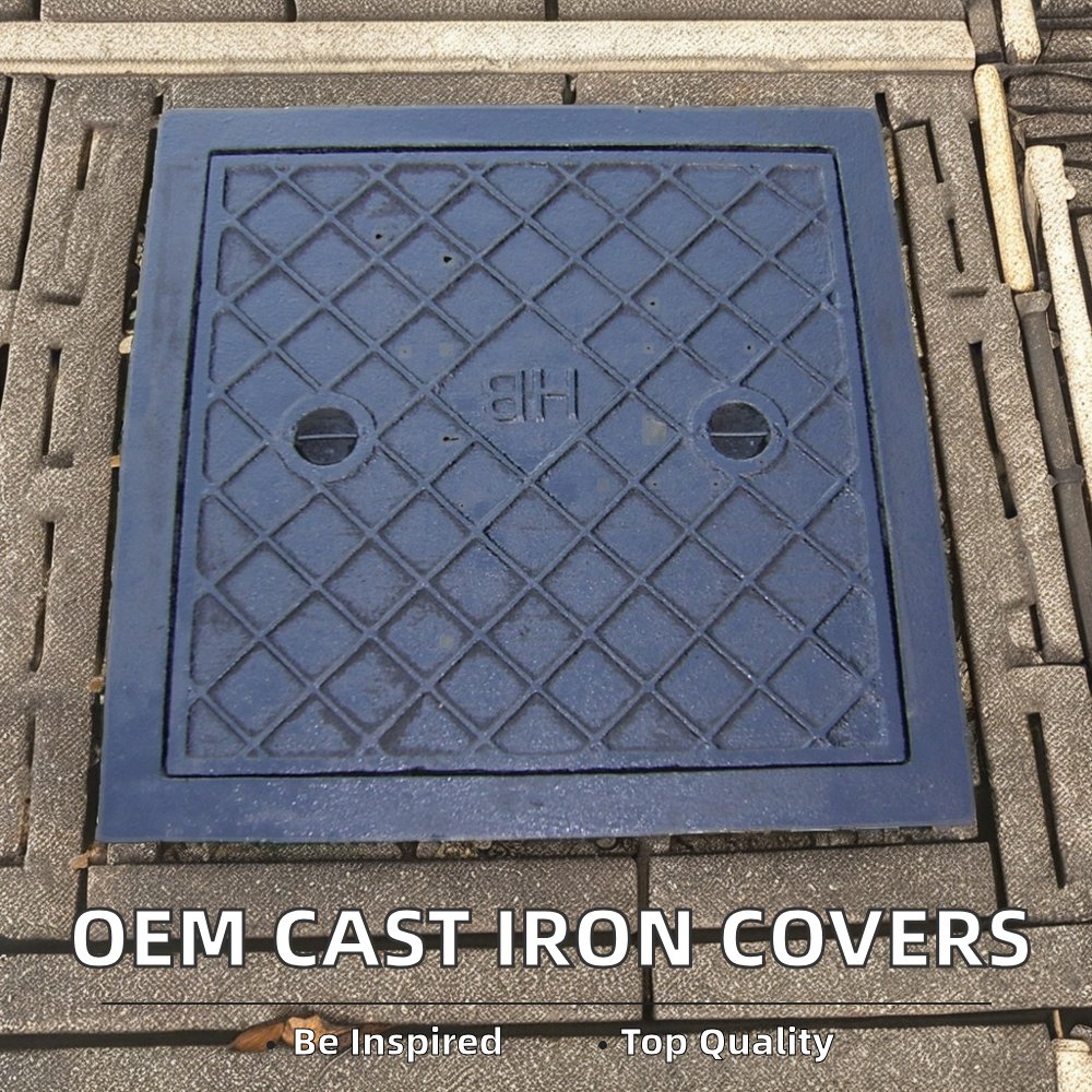 OEM Customized Heavy Duty Cast Iron Chamber Cover Industrial Round/Square Manhole Cover Casting Services