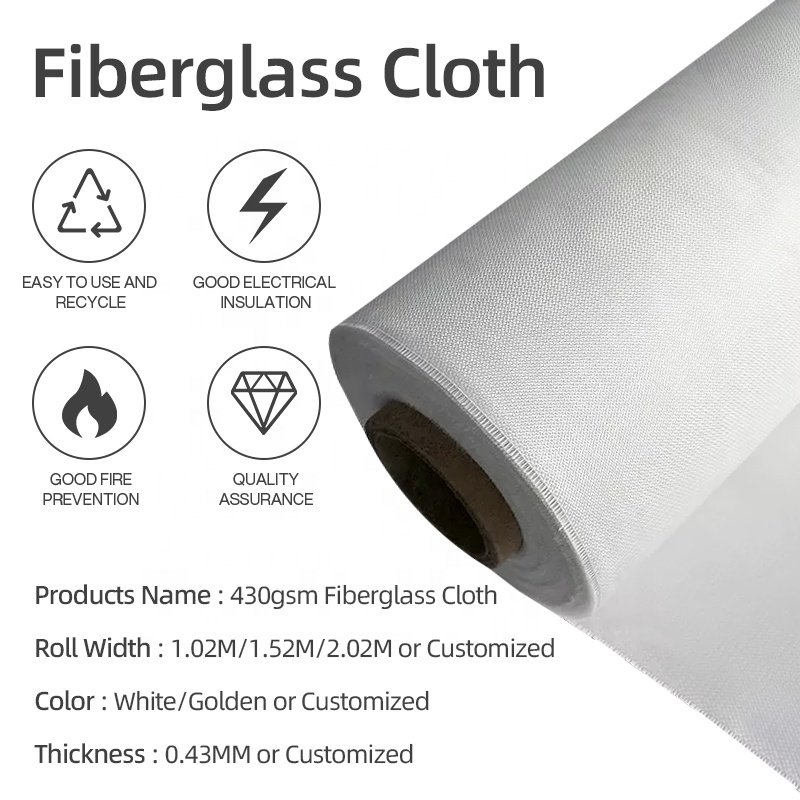 Factory Wholesale High Temperature Resistance Twill Fiberglass Fabrics for Gliders
