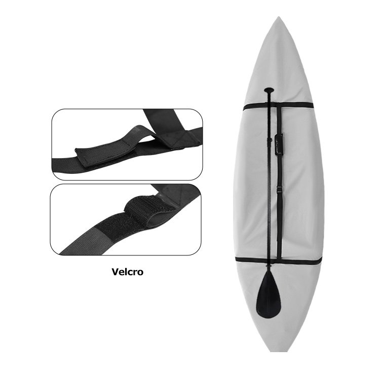 HOMFUL 600D Strap Design Waterproof Kayak Cover Breathable Canoe Kayak Boat Cover
