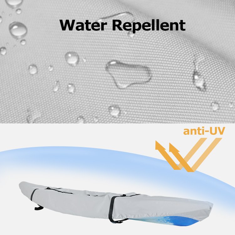 HOMFUL 600D Strap Design Waterproof Kayak Cover Breathable Canoe Kayak Boat Cover