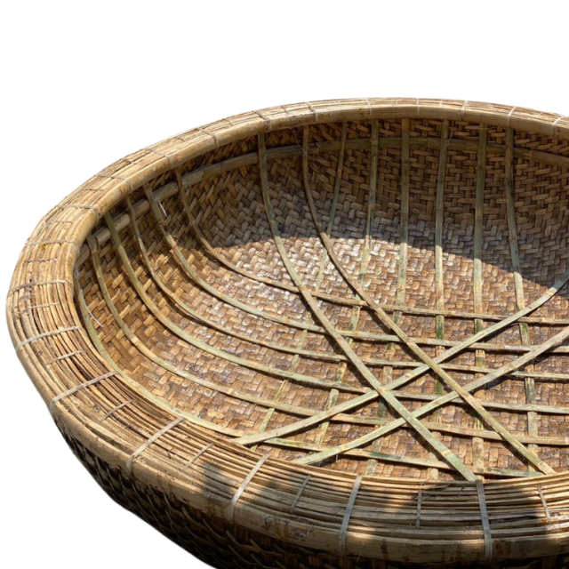 Wholesale Customizable OEM Single-Seating Oval Bamboo Coracle Fishing Boat Fast Delivery Good Price Vietnam Rowing Boats