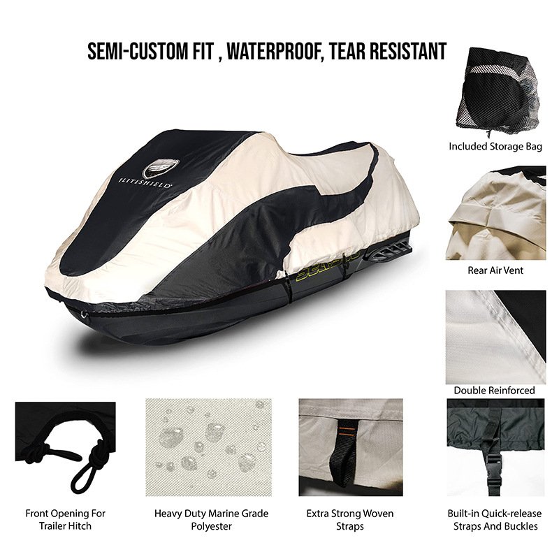 Heavy Duty Trailerable Watercraft Jetski Jet Ski Cover Fits Personal Watercrafts