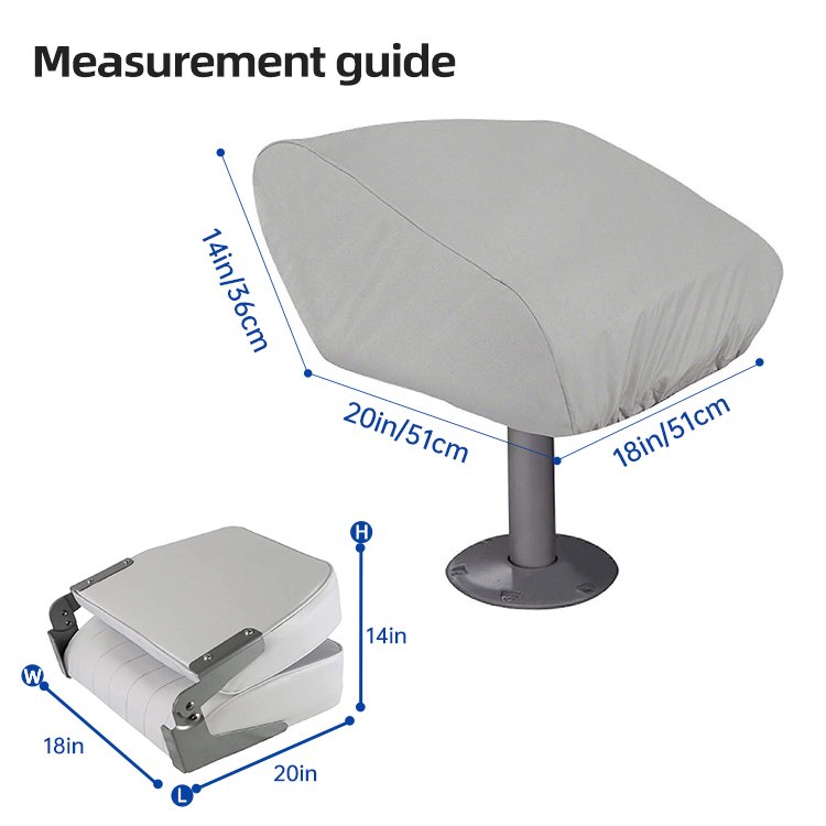 HOMFUL 600D Dyed Cloth Waterproof Folding Boat Seat Covers
