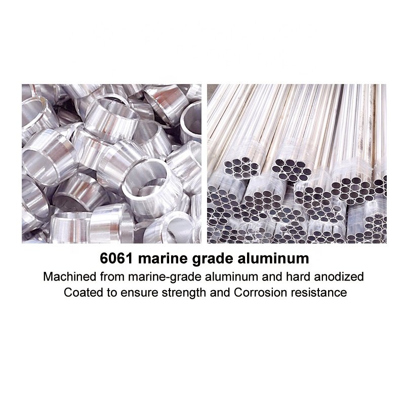 Ferrule Aluminum Trolling Fishing Rod Handle Heavy Duty Component Fishing Rod Butt