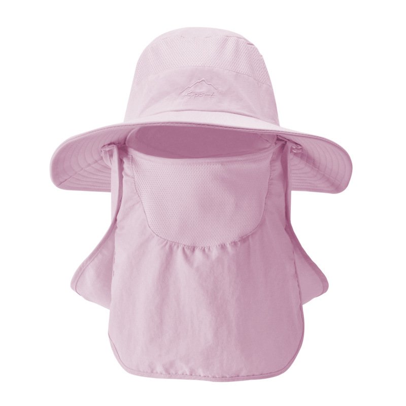 Sun Cap With Removable Face Neck Cover Flap Wide Brim Fishing Hat Summer Outdoor Sun Protection Fishing Cap for Man and Women