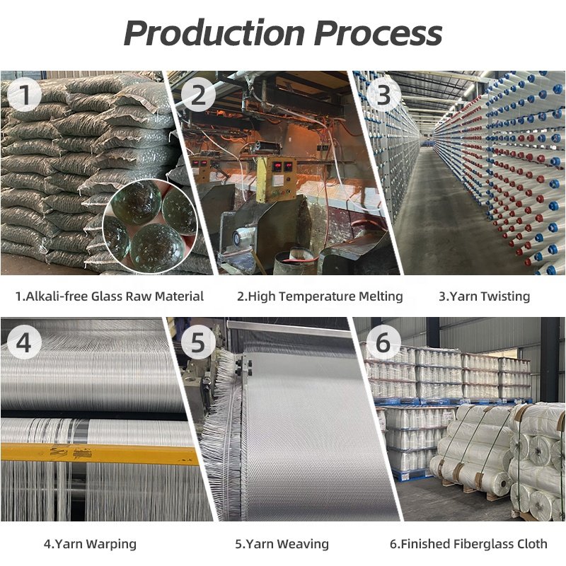 Professional Manufacturer High Temperature Resistance Satin Weave Fiberglass Cloth and Resin