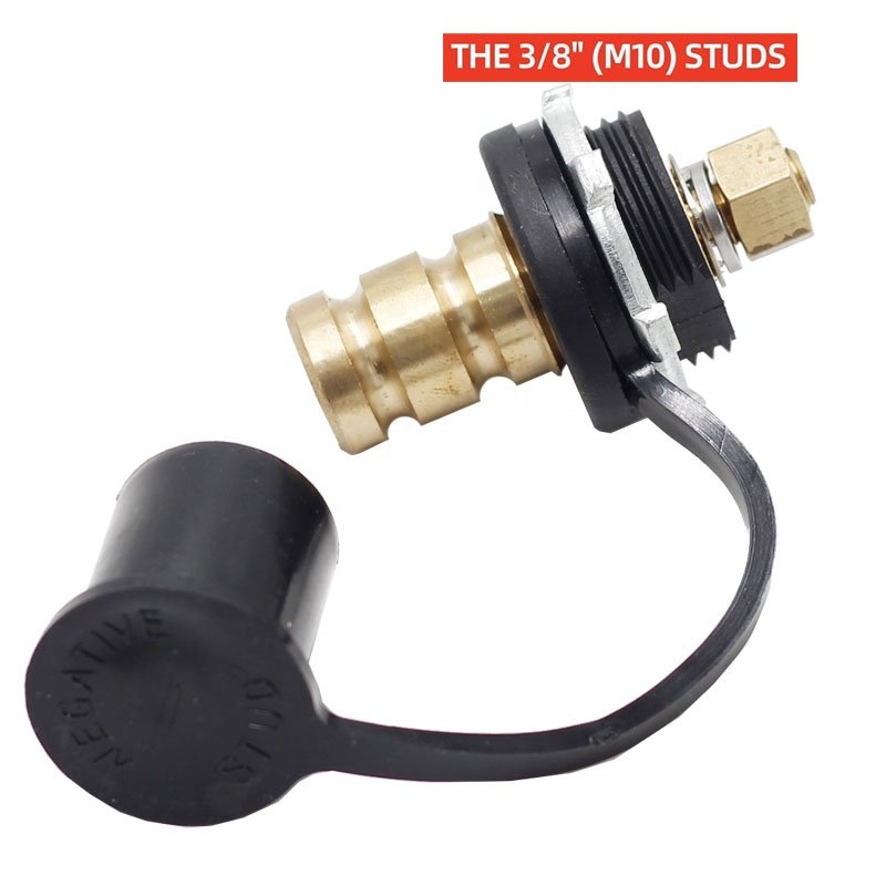 M10 3/8" Red Black Power Post Battery Jump Post Single Stud Battery Junction Posts Block With Cover
