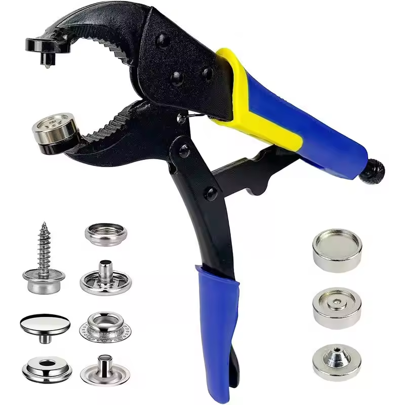 Factory Low Price Screw Large White Buckle Powerful Buckle Pliers Set Adjustable Snap Fastener Pressure Pliers Boxed