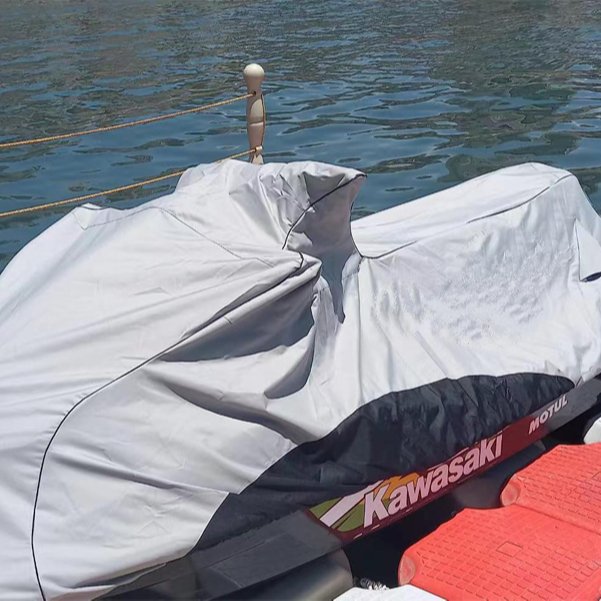 Heavy Duty 600D Polyester Waterproof Outdoor Travel Rib Boat Cover Jet Ski Cover