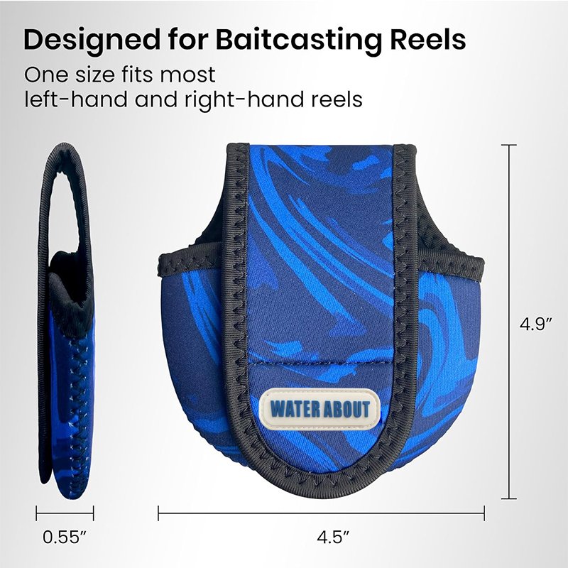 Factory Price Waterproof Fishing Neoprene Camo Printing Baitcasting Reel Cover Durable Baitcaster Reel Cover Diving Reel Sleeve