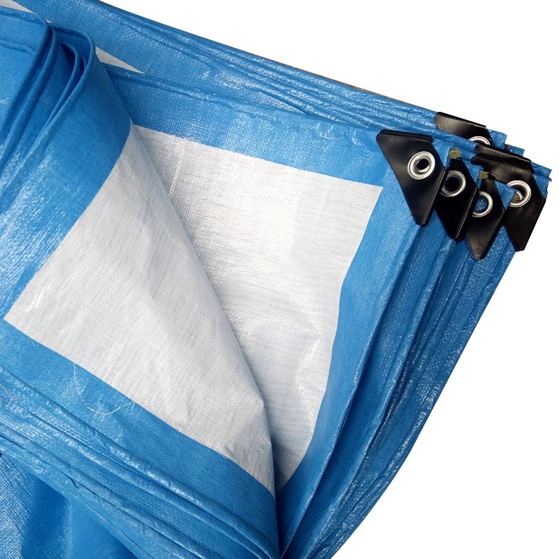 MILLION Blue PE Tarpaulin Korea Silver Color Waterproof PE Truck Tarpaulin Fabric PE Tarpaulin Sheet Manufacturer