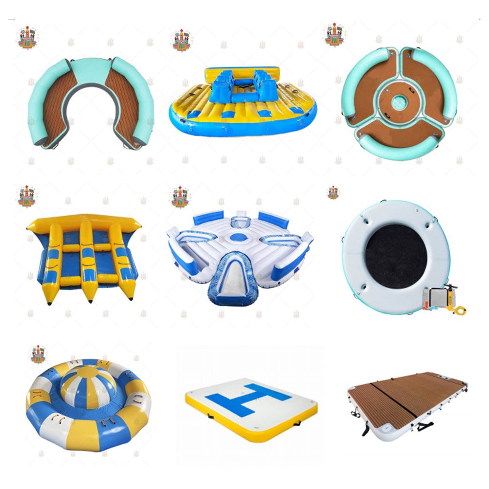 3 Person Inflatable Floating Towable Tube for Boating Inflatable Towable Tube With Rope Bundle
