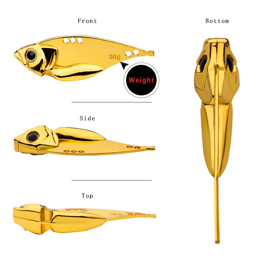 Wholesale 5g 7g 10g 15g 20g Hard Metal Sequins Fishing Lure Spoon Spinner Lures Fast Sinking VIB Wobbler BAIT