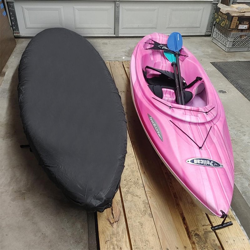 Factory Stock 420D Oxford Cloth Canoe Cover Waterproof and Dust Protective New Condition Boat Cover