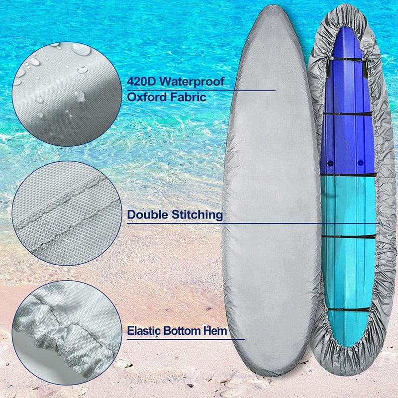Factory Stock 420D Oxford Cloth Canoe Cover Waterproof and Dust Protective New Condition Boat Cover