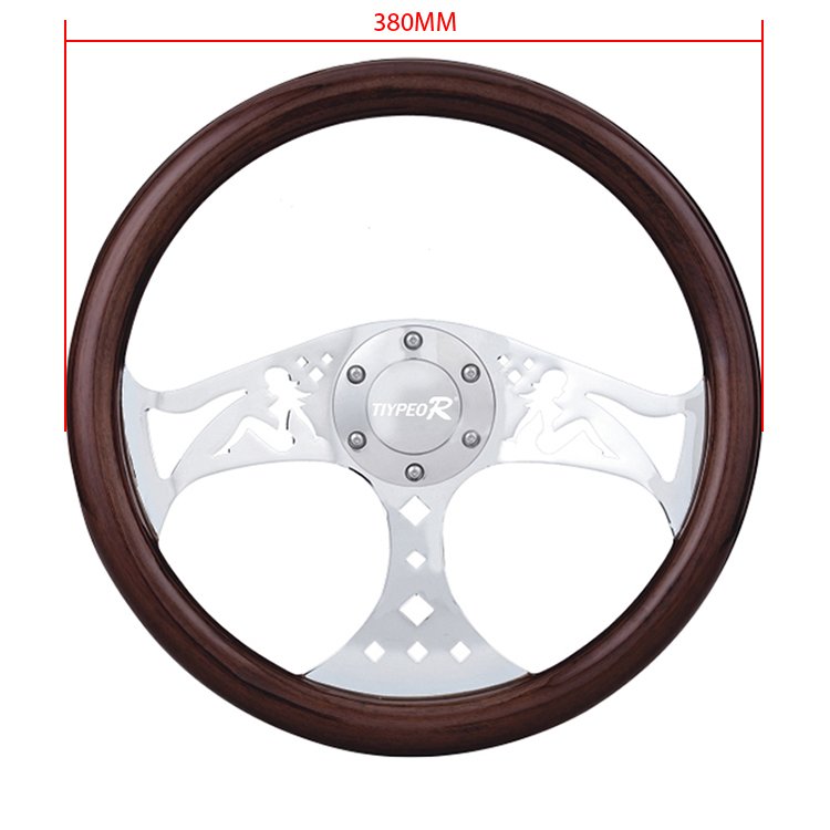 Classic Grant Nostalgia Style Wooden Modified Slotted 3 Spoke Steering Wheels 380mm Drift Steering Wheels for Boat
