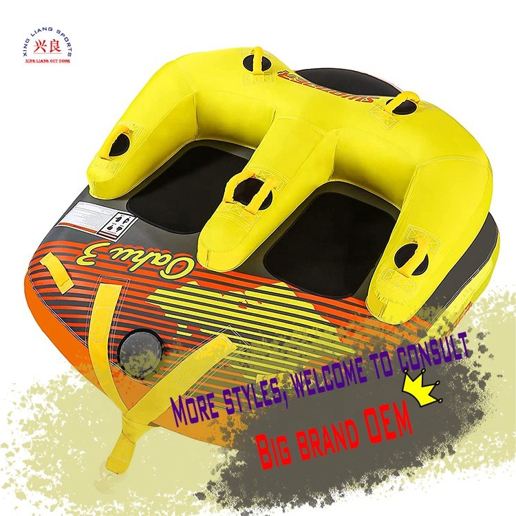 Wholesale Customized Jet Ski Boat Inflatable Towable Tube 2 Person Type Sofa of Field Watersports Training Equipment More Design