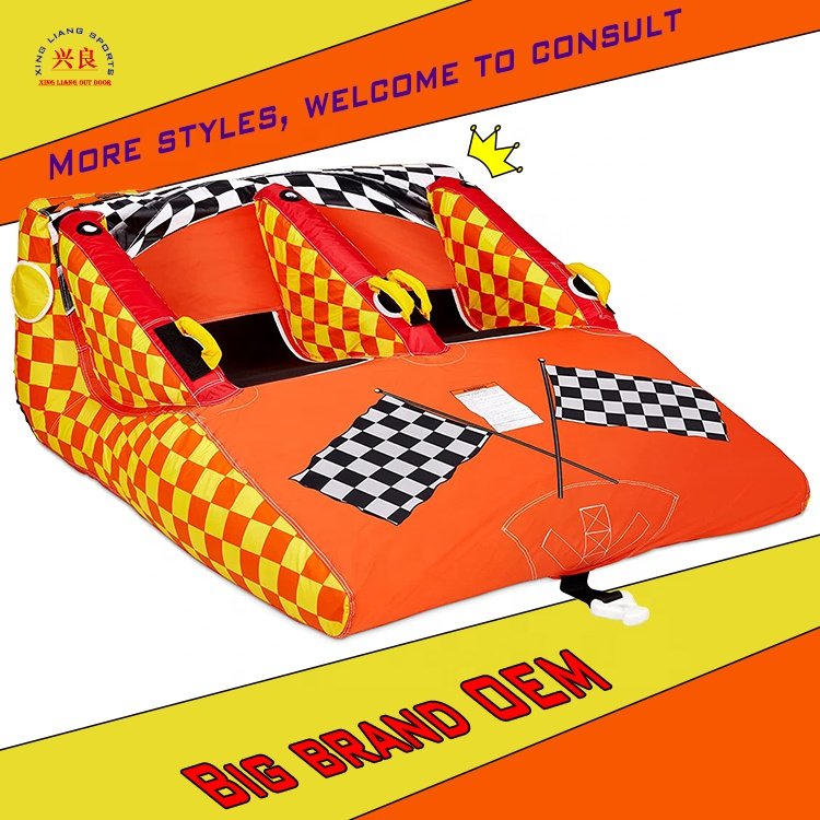 Wholesale Customized Jet Ski Boat Inflatable Towable Tube 2 Person Type Sofa of Field Watersports Training Equipment More Design