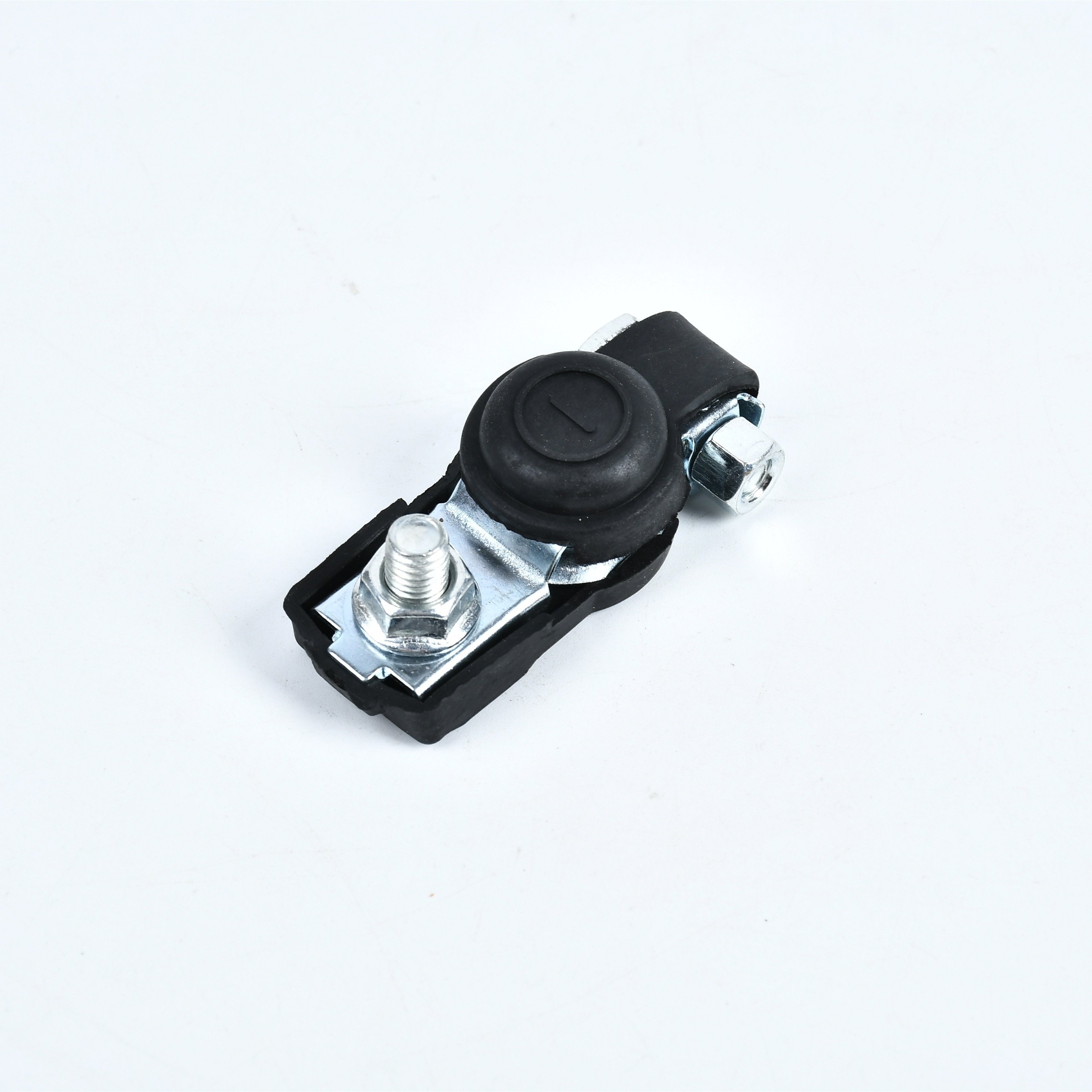Car Battery Terminals 1pairs Connectors Copper Plate Covered Positive & Negative Battery Clamp with Terminal Washers for Boat