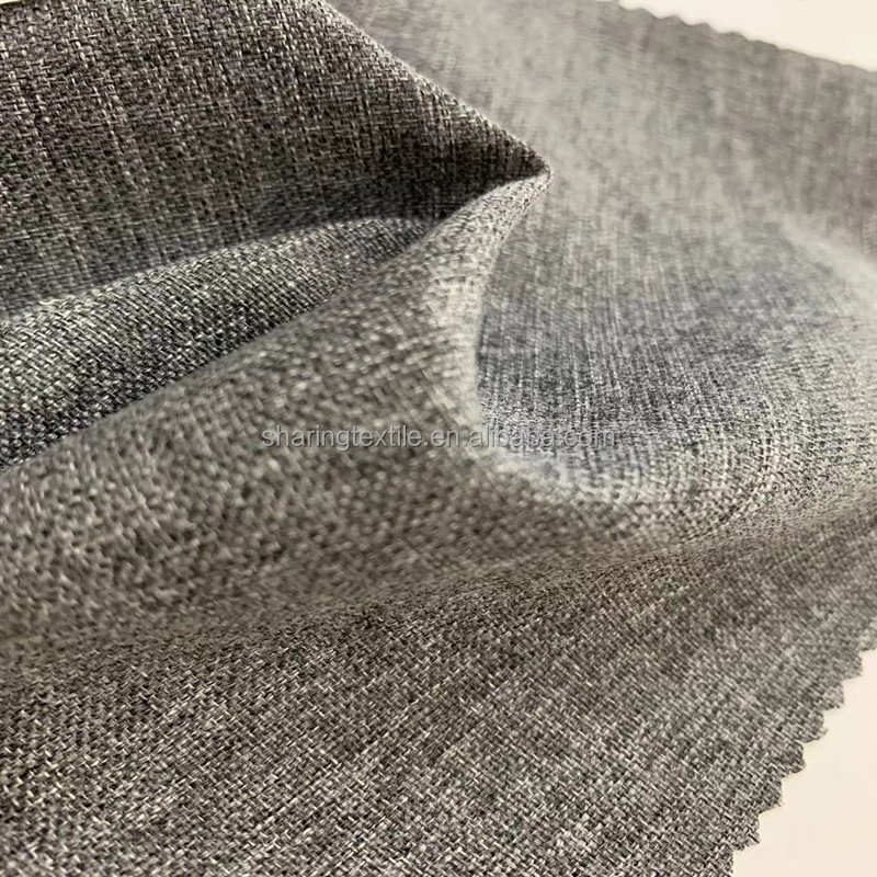 Solution Yarn Dyed Two Tone Cationic 300D500D600D1200DPolyester Faux Imitated Linen Oxford Outdoor Upholstery Sofa Fabric