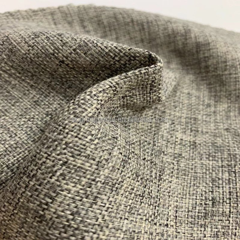 Solution Yarn Dyed Two Tone Cationic 300D500D600D1200DPolyester Faux Imitated Linen Oxford Outdoor Upholstery Sofa Fabric