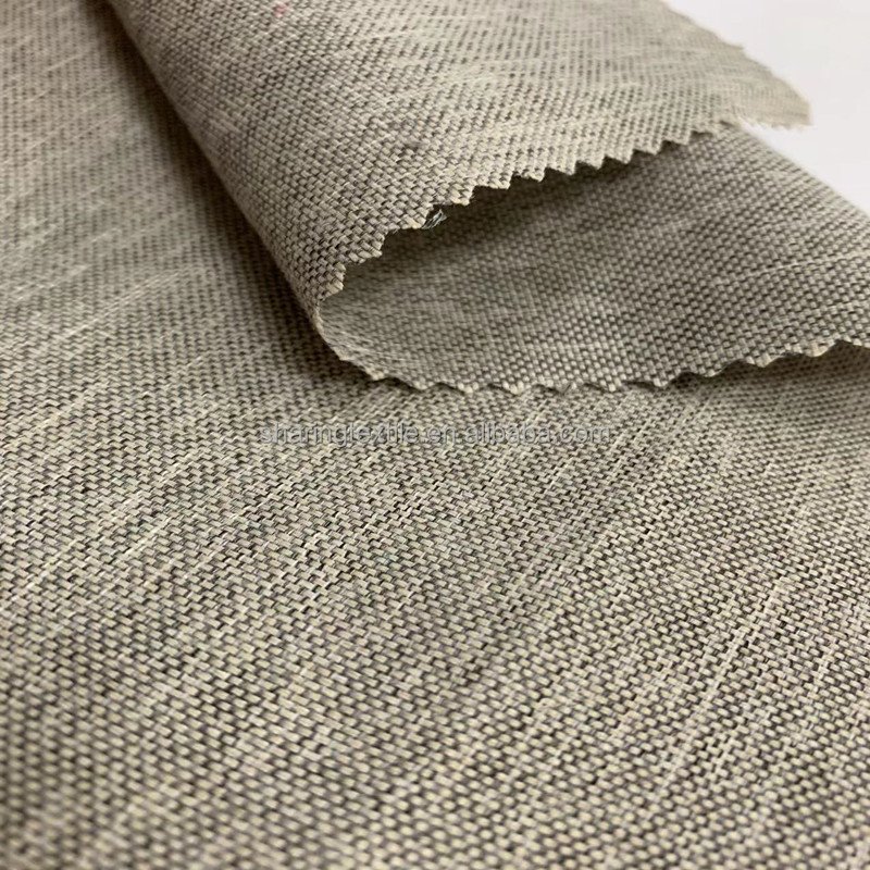 Solution Yarn Dyed Two Tone Cationic 300D500D600D1200DPolyester Faux Imitated Linen Oxford Outdoor Upholstery Sofa Fabric