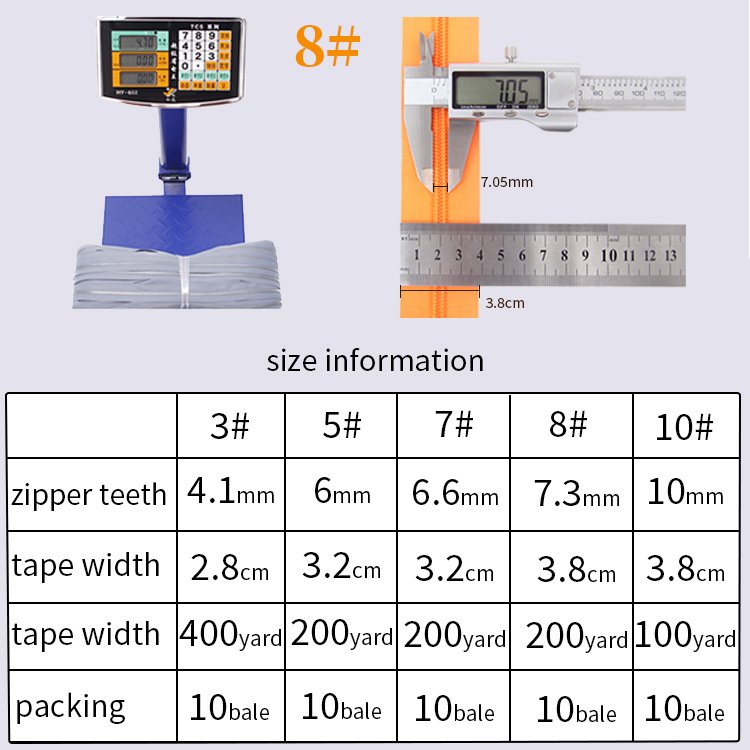 Guangzhou Factory Cremallera De Rollo De Nylon Factory Good Price 3# 5# 7# 8# 10# for Sewing Bags Pants Luggage