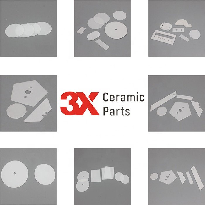 95% Al2O3 Aluminum Oxide Ceramic Square Sheet Insulated Ceramic Substrate and Plates Cut and Bended Processing Services
