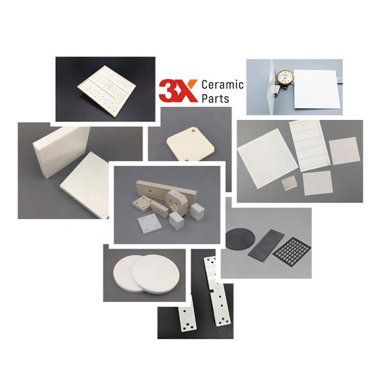 95% Al2O3 Aluminum Oxide Ceramic Square Sheet Insulated Ceramic Substrate and Plates Cut and Bended Processing Services