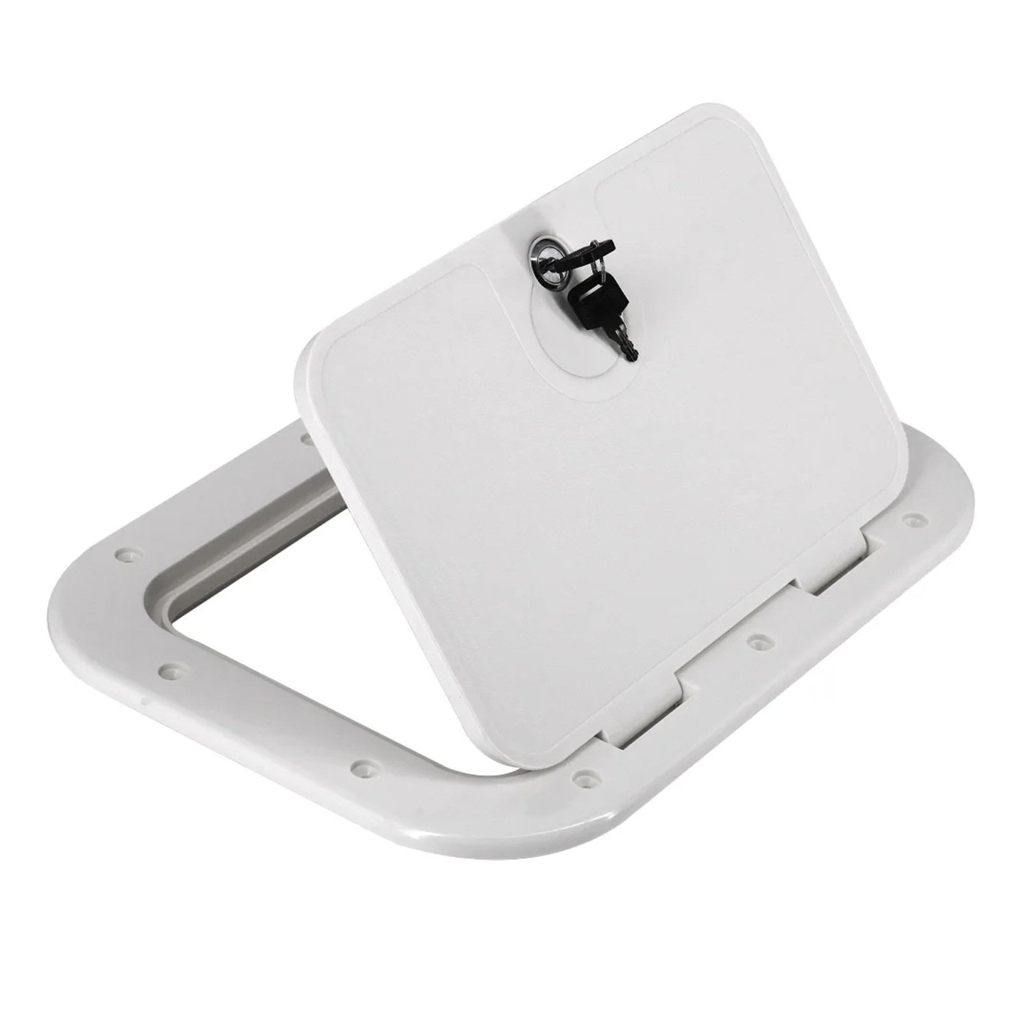 ISURE Rectangular ABS Access Cover Lock without Deck Disc Hand Hole Tool Box Cover for Marine Yacht Storage