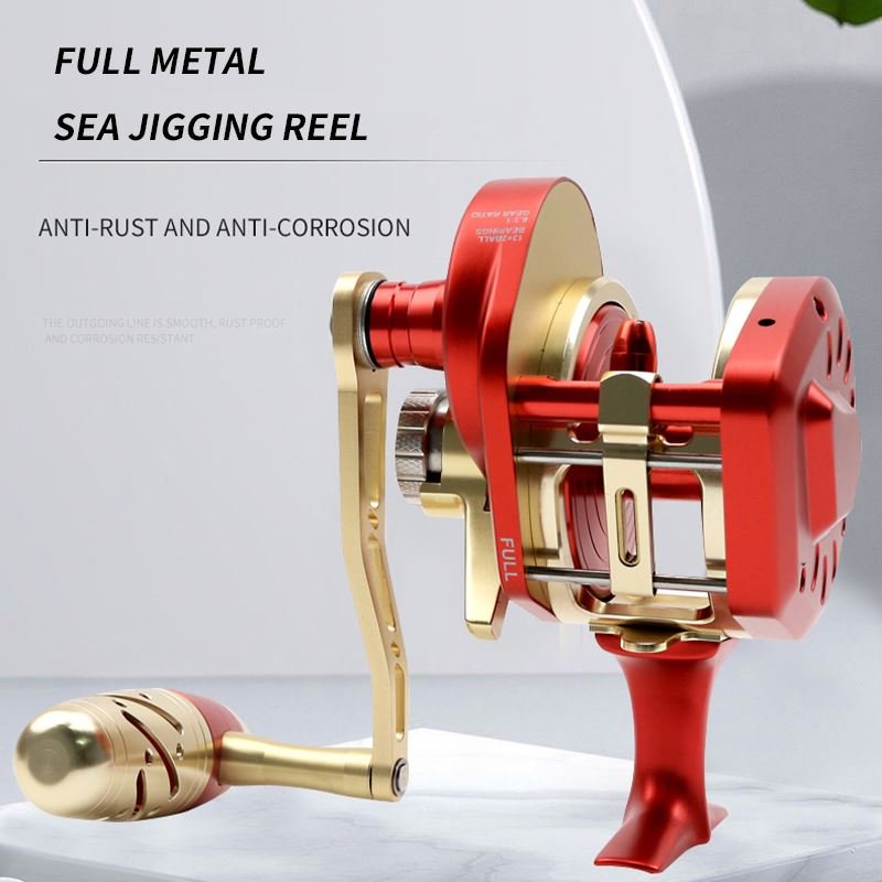 Jigging Master Full Matel Slow Pitch Jigging Reels for Saltwater Casting Boat 9+2BB Underhead Slow Jigging Fishing Reel