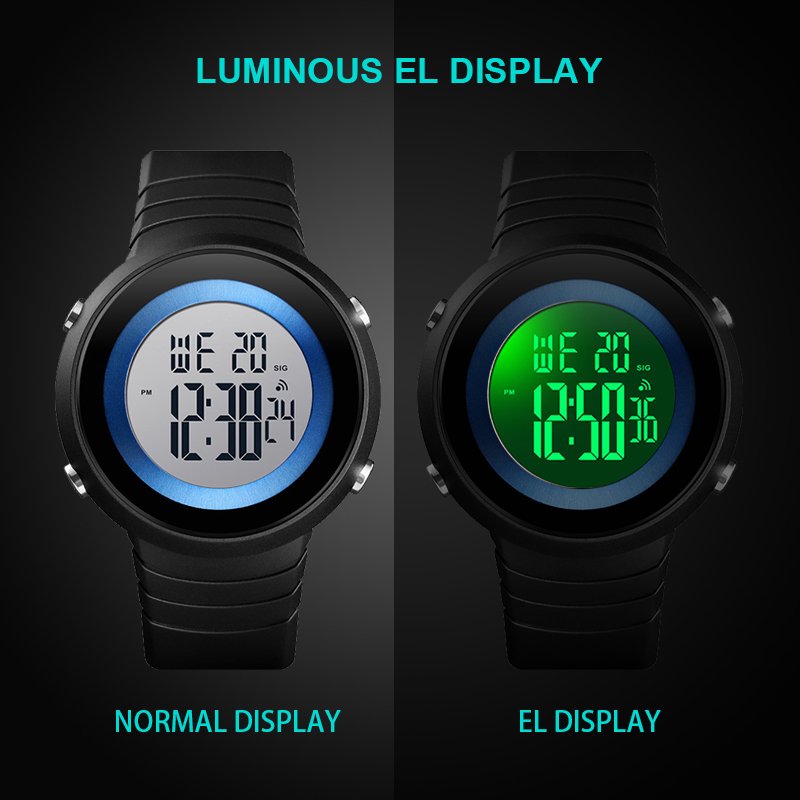Big Face Branded logo Custom Retro Diving Unisex Surfer Boat Waterproof Digital Watch for Mens