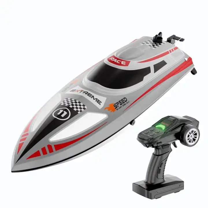 Flytec V003 High Speed Cool LED Lighting Self-righting Mini Yacht Speedboat 30KM/H RC Boat Ship Playing for 30Mins Boat Motor