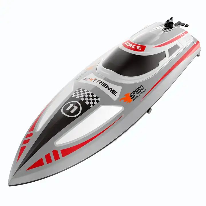 Flytec V003 High Speed Cool LED Lighting Self-righting Mini Yacht Speedboat 30KM/H RC Boat Ship Playing for 30Mins Boat Motor