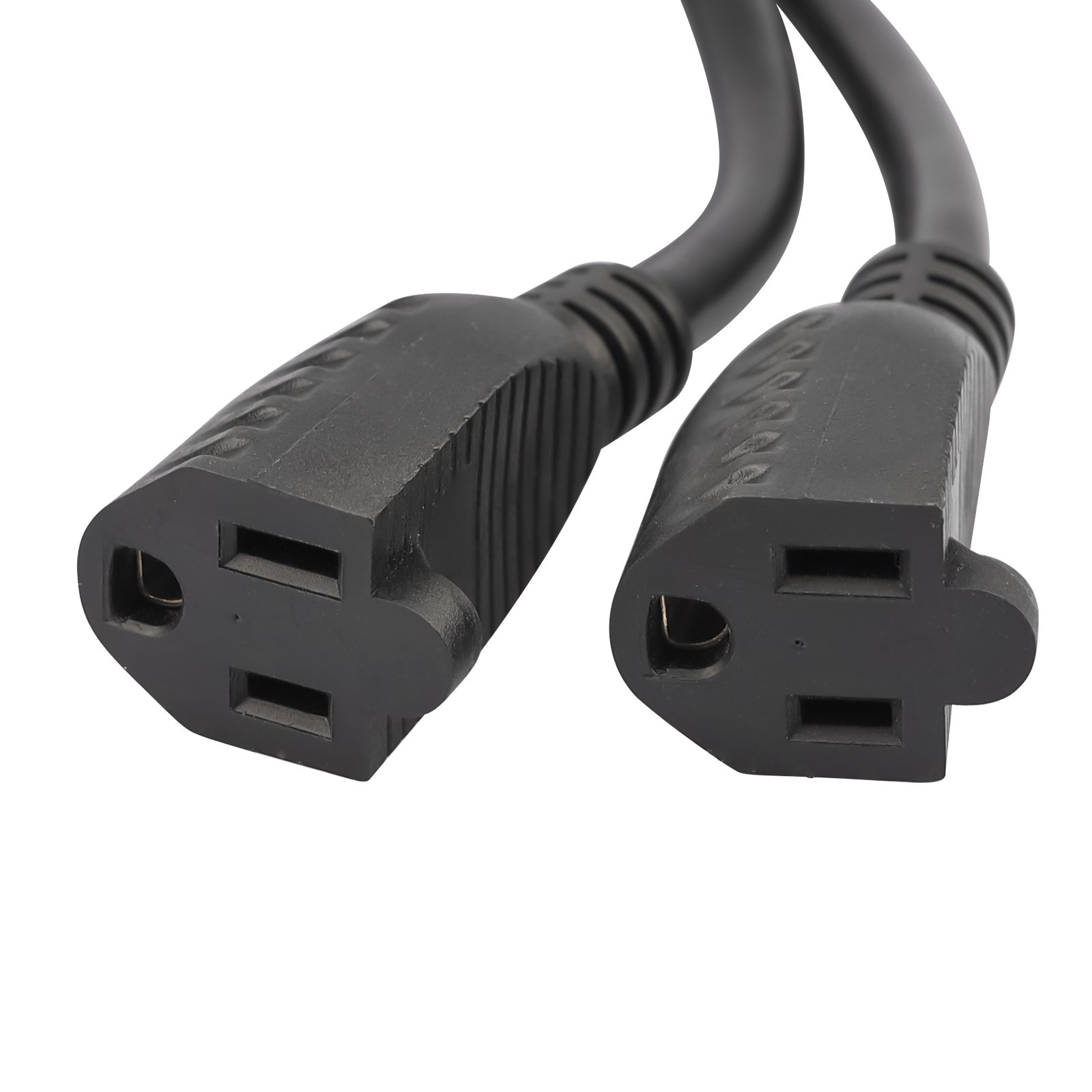 15A 125V AC Power Inlet Port Plug ETL Standard Y Splitter Cable NEMA 5-15 RV Flanged Inlet