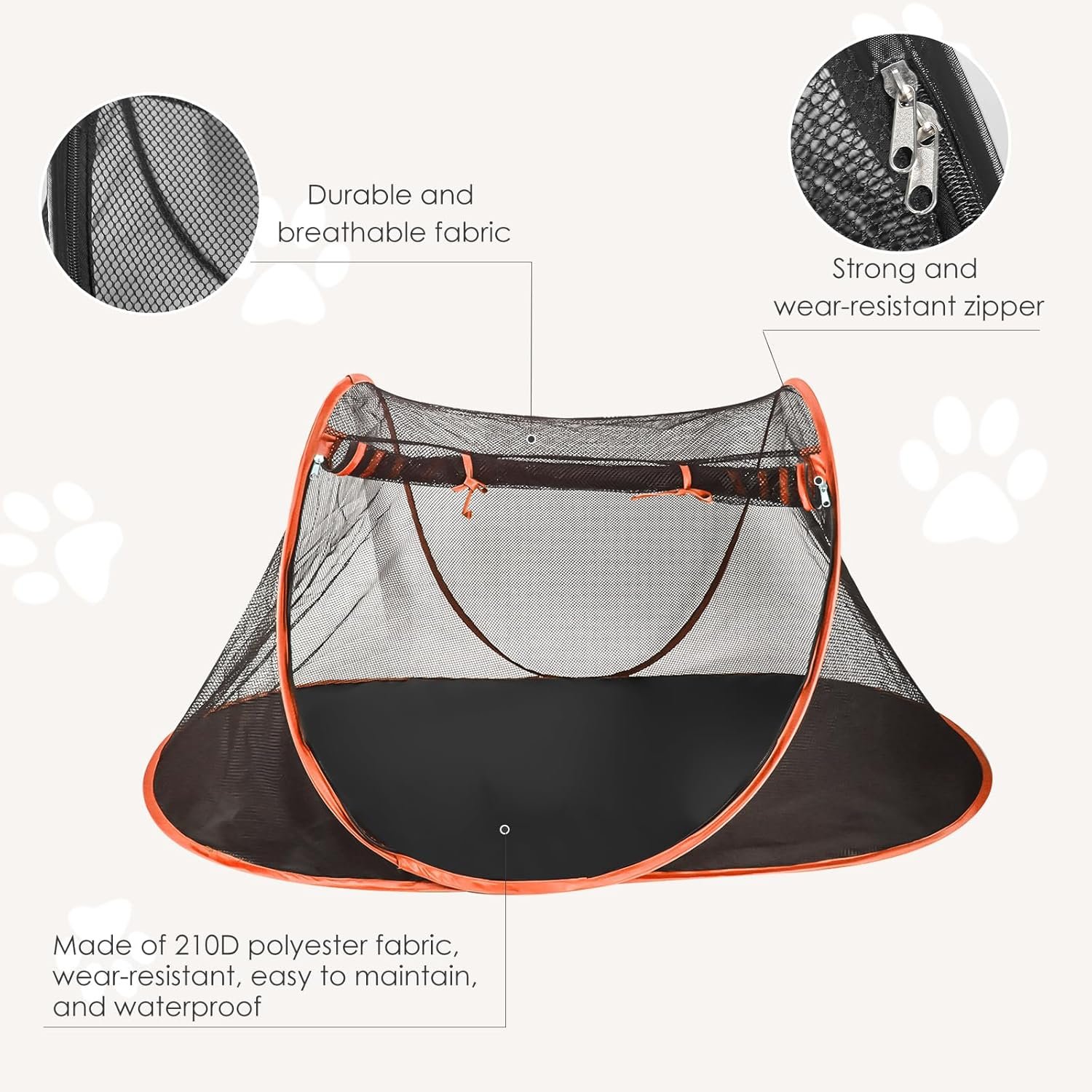 Oxford Cloth Outdoor Cat Enclosures Portable Cat Tent for Cats and Small Animals Bearded Dragon