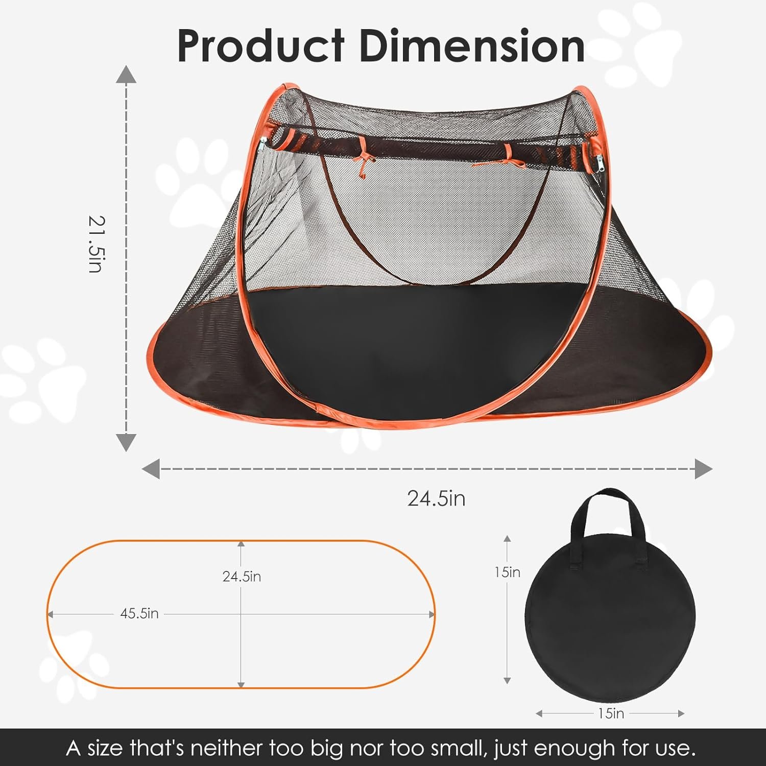 Oxford Cloth Outdoor Cat Enclosures Portable Cat Tent for Cats and Small Animals Bearded Dragon
