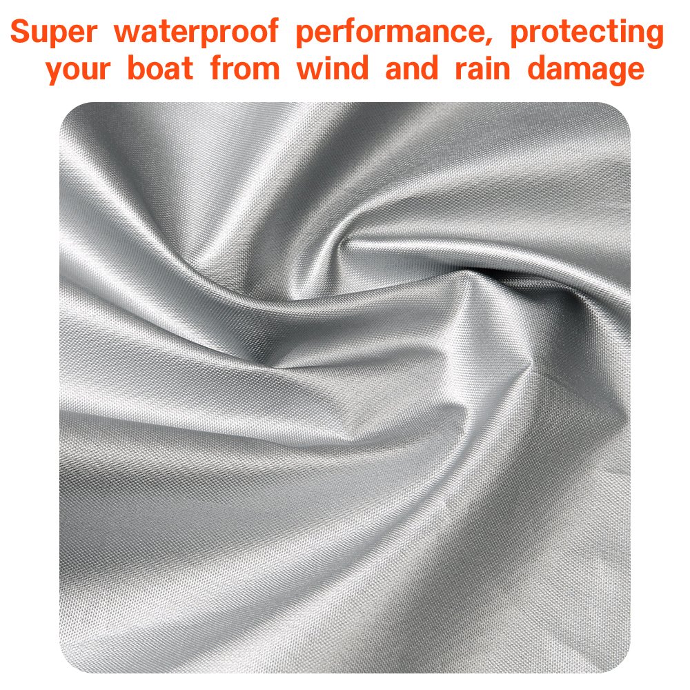 Cross-Border Exclusive Black Silver Gray Waterproof Boat Cover V-Shaped Oxford Cloth Yacht Cover for Fishing and Marine Use
